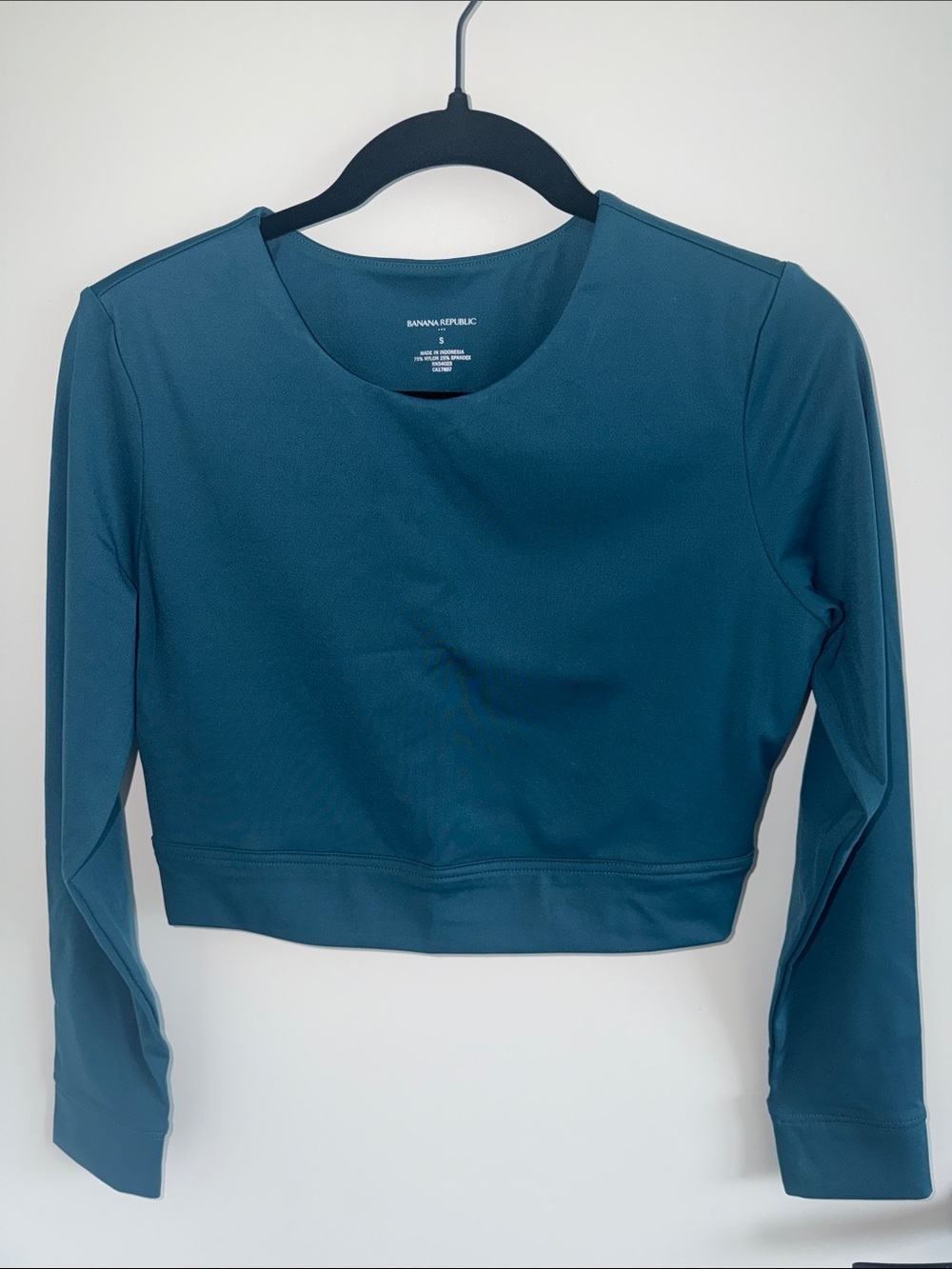 Banana Republic Teal Long Sleeve Crop Top